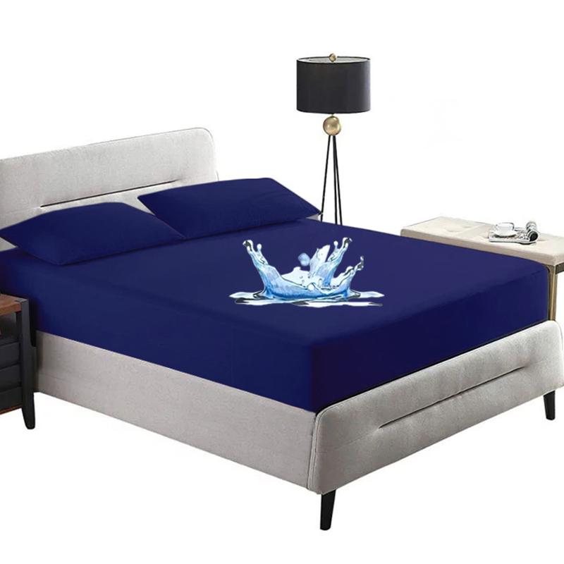 Водонепроницаемый протектор матраса 2025, Однотонное покрывало, Натяжной чехол для матраса, Пыленепроницаемая дышащая стираемая простыня для недержания