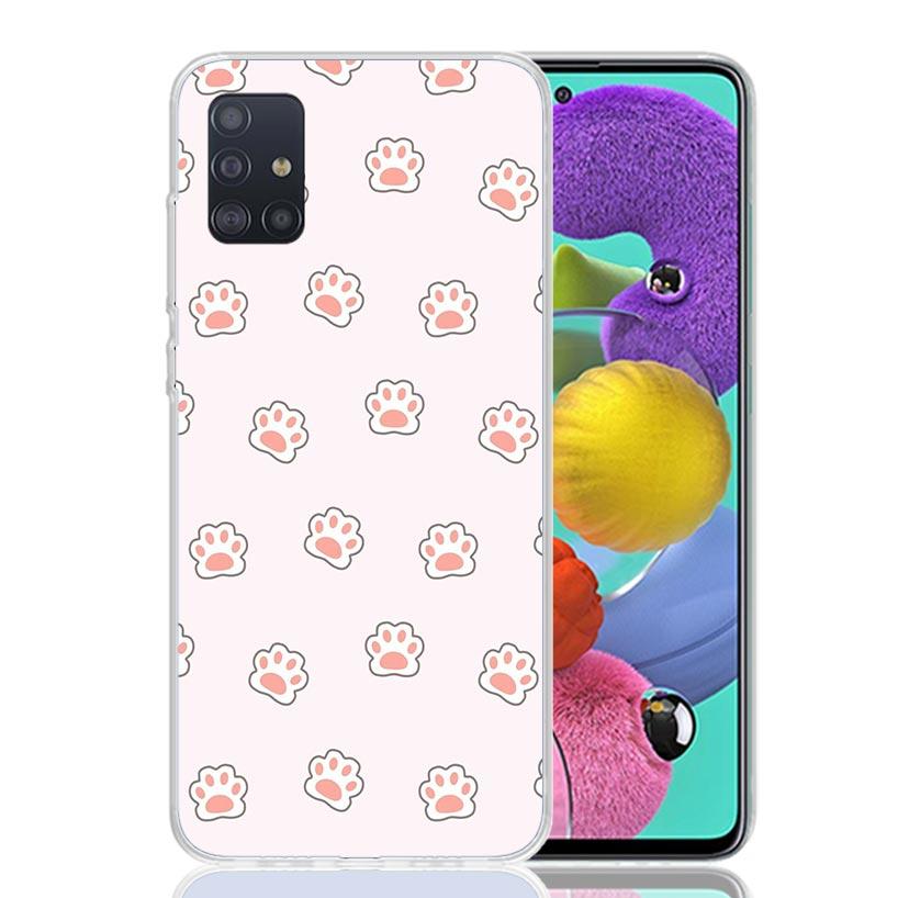 Мультяшные милые собачьи лапки для Samsung Galaxy A52S A42 A32 A22 A12 A02S A51 A50S Чехол для телефона A41 A31 A21S A30S A20S A20E A70 A71 A40 A