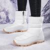 Высокие женские зимние ботинки из бархата Plus, удобные нескользящие женские хлопковые ботинки, водонепроницаемые ботинки для отдыха на природе, теплая женская спортивная обувь
