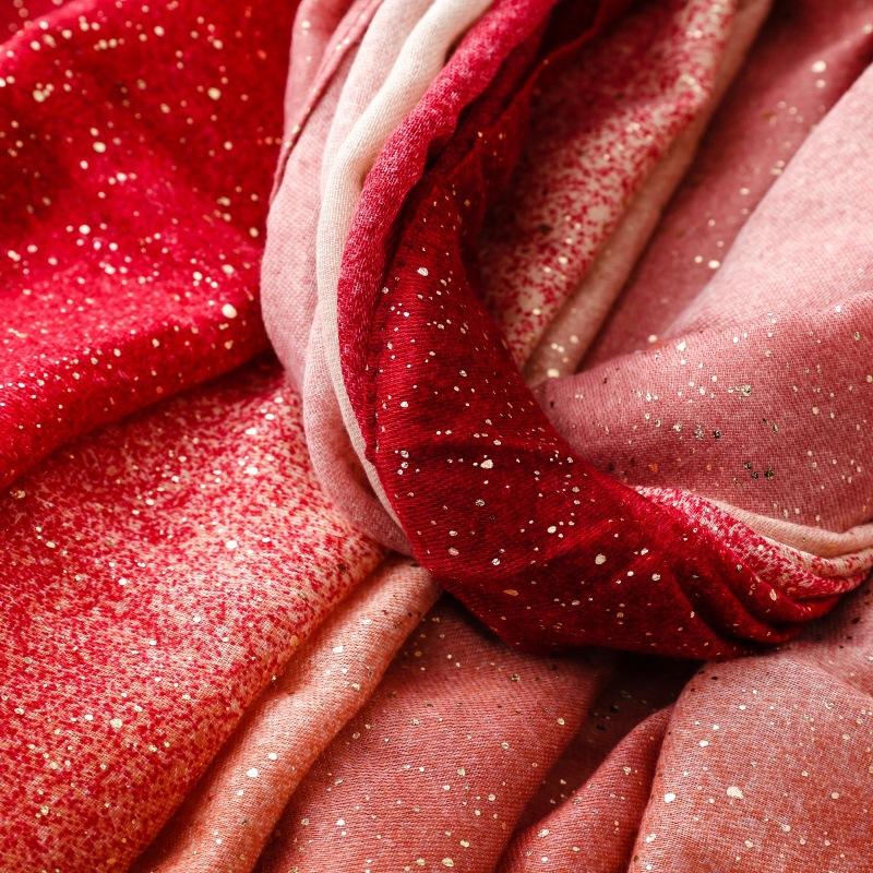 180*88cm Gradient Color Gold Foil Wrap Scarfs for Women Fashion Hijab Shimmer Sparkle Womens Scarves Bling Bling Shawls Cotton Feeling Shawl Scarf