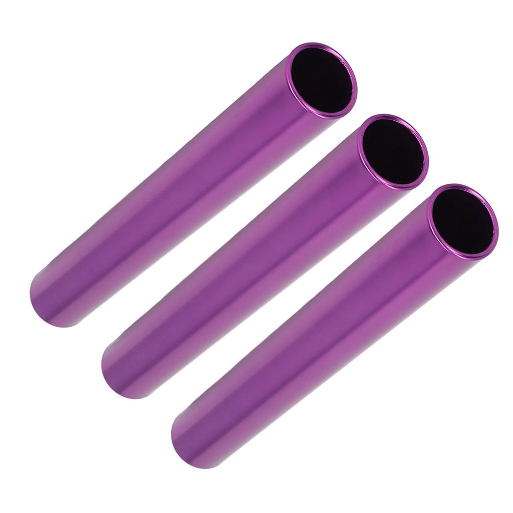 3PCS Competition Relay Baton Bright Color Hollow Carved Aluminum Alloy Relay Baton Track for
