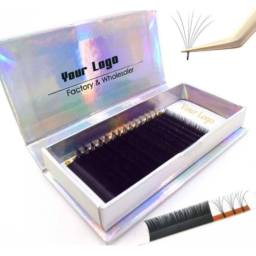 High Quality Korean Pbt Easy Fanning Real Soft Faux Mink False Lash Bulk Individual Eyelash Extension Professional Supplies