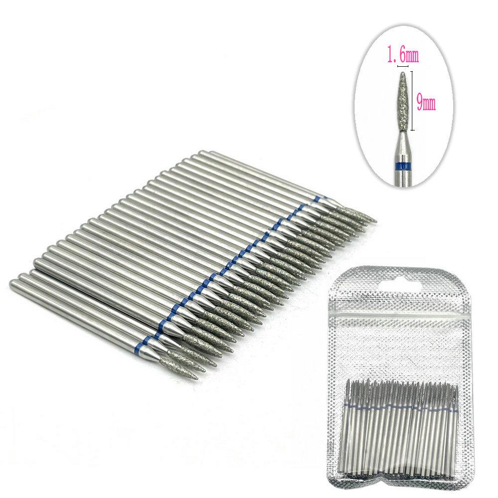 50 шт./упак. алмазные шлифовальные боры для ногтей, сверла для стоматологической алмазной полировки, полировщик для ногтей, фрезы, сверла