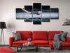 5 Piece No Framed Ice Hockey Stick and Ball 5 Panel Canvas Picture Print Wall Art Canvas Painting Wall Decor for Living Room