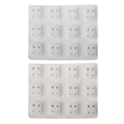 12 пар серег-пистолет для пирсинга ушей, одноразовый набор, гипоаллергенные серьги-гвоздики для ушей