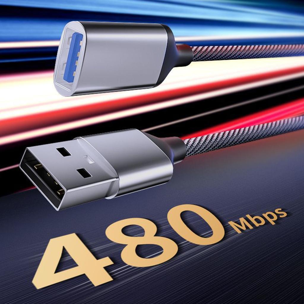 Удлинительный кабель USB с разъемом «мама/папа-папа» для стабильной передачи данных, высокоскоростной 480 Мбит/с, кабель USB A-USB