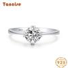 Tancise Classic 925 Sterling Silver  Zircon Ring Ladies Jewelry Wedding Promise Party Gift