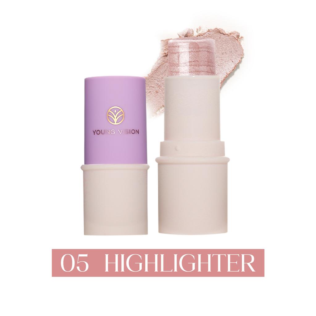 YOUNG VISION Single Blush Highlight Stick Multi-Functional Lazy Stick Solid Lipstick Rouge