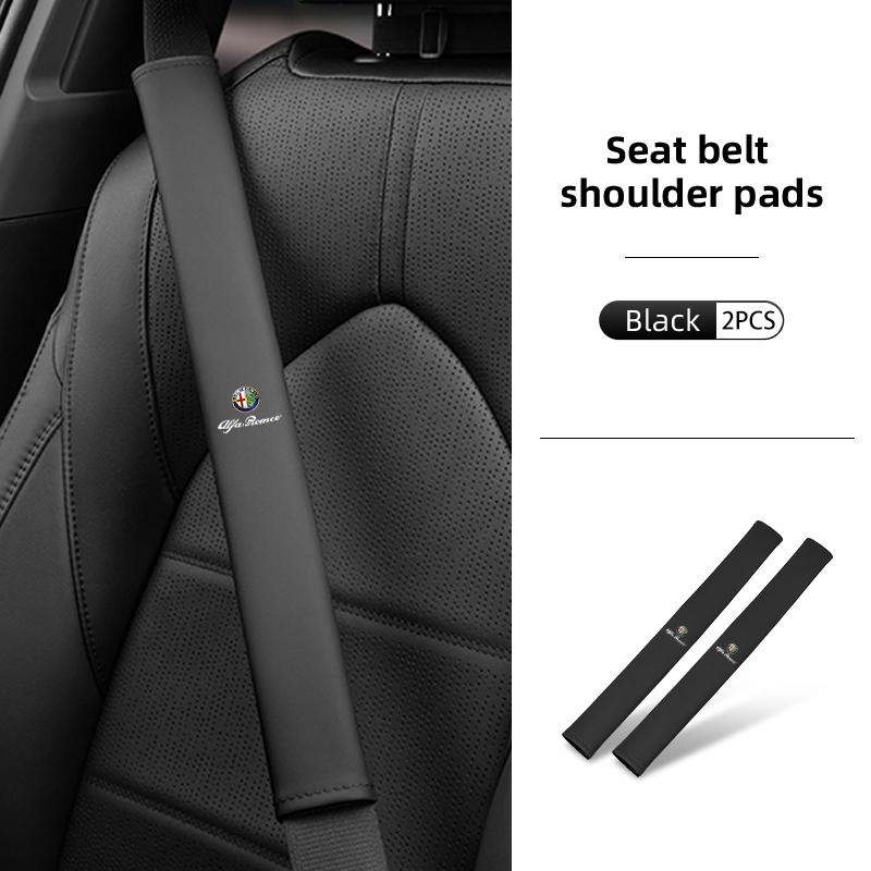 YHLOV1 Car Seat Seat Belt Shoulder Protector Pad Auto Accessories For Alfa Romeo Giulietta GT 159 147 156 Mito Brera Giulia Spider F1