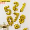 16-дюймовые золотые фольгированные шары-цифры на день рождения - Идеальное украшение для детских, первых или взрослых вечеринок
