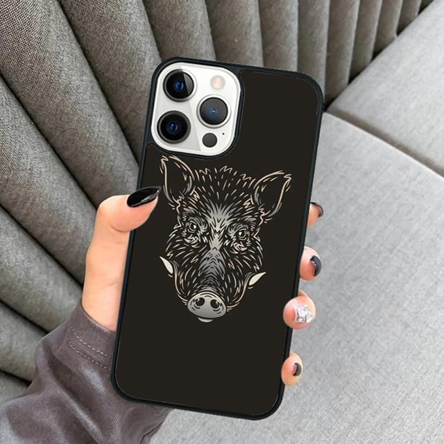 Wild Boar Phone Case For iPhone 17 Air 16 16e 15 14 plus 11 12 13 Pro max Soft Bumper Shell Cover coque