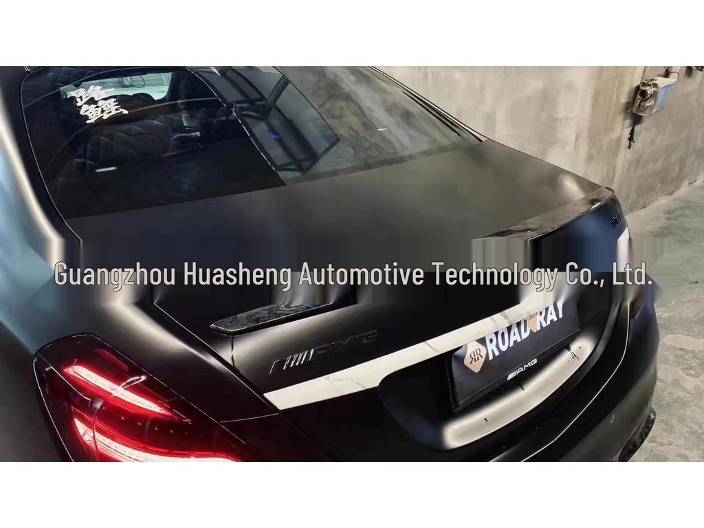 Carbon Fiber Rear Wing Spoiler for 15-21 Mercedes-Benz S-Class W222, S63 Style, Brabus Design