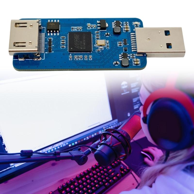 Professional 1080P Hdmis Video Capture Module USB3.0 Interfaces Broadcast Quality Recording For Gaming And Conferencing