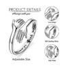 925 Sterling Silver Hug Ring for Women Adjustable Hugging Hands Open Love Promise Friendship Ring