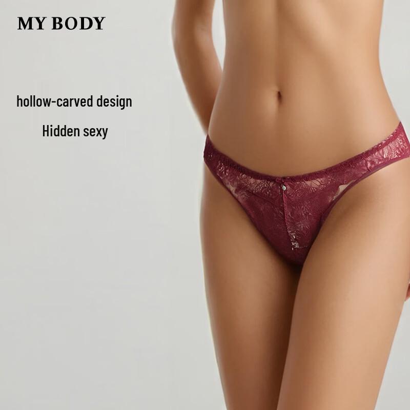 Mybody Women's Sexy Lace Low-Rise Triangle Briefs