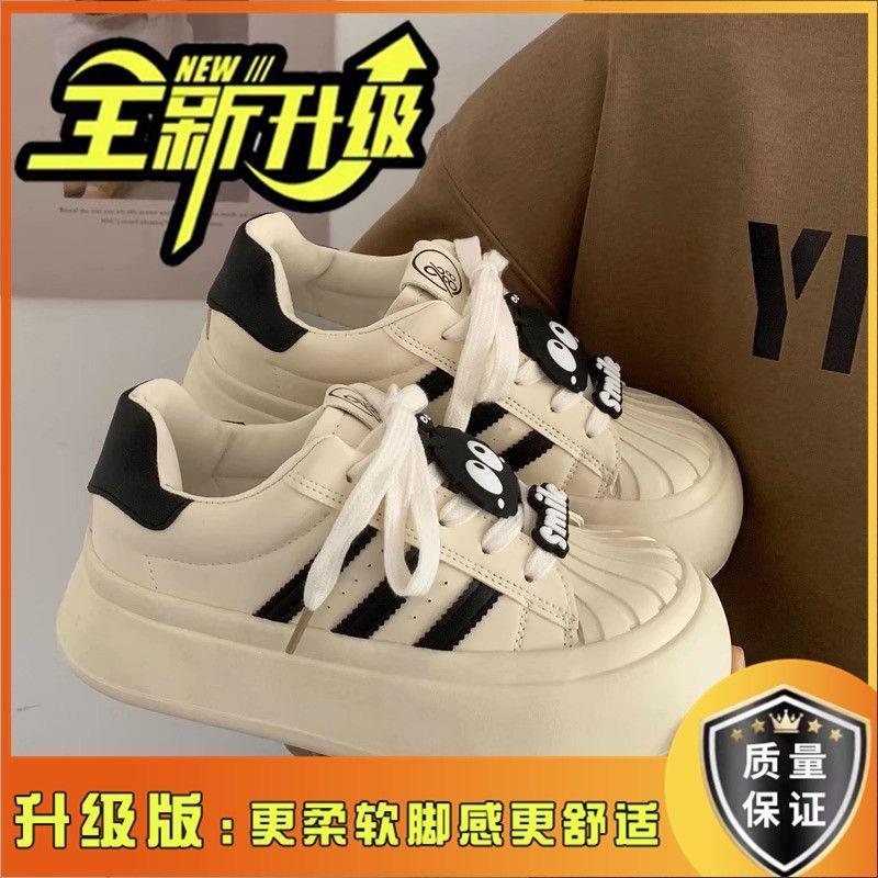 Туфли-ракушки Maillard, маленькие белые туфли, черные кеды, весна 2025, новая коллекция, с круглым носком, на платформе, повседневные, туфли-куклы с большой головой