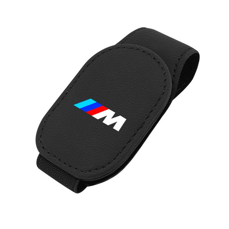 BBJK3 Для BMW M X1 X2 X3 X5 X6 E46 E39 E90 E36 E60 E34 E30 F30 Магнитный кожаный зажим-держатель для очков Универсальный автомобильный держатель для солнцезащитных очков