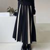Повседневная юбка женская, осень/зима 2023, двойная толстая маленькая толпа, трикотажная полуюбка в тон, трикотажная юбка-зонтик трапециевидной формы