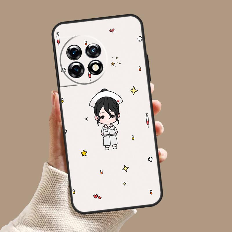 Мультяшный чехол Доктор Медсестра для OnePlus 12R 10R 9R 10T 8T 8 9 10 Pro 11 12 OnePlus Nord CE 2 3 Lite N10 N20