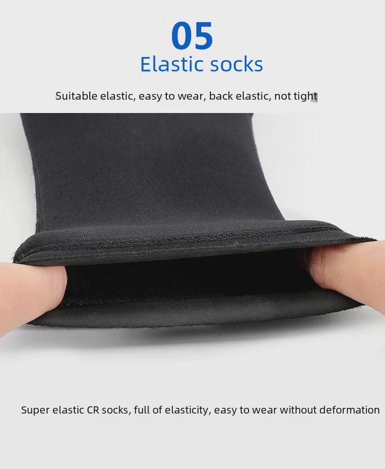 Носки для дайвинга и сноркелинга толщиной 3 мм с защитой от холода: Нескользящая, антипрокольная, теплая пляжная обувь с защитой лодыжки для зимнего плавания