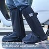 Чехол для обуви Rain Boot, черный, водонепроницаемый, с отражателем, высокие прозрачные пылезащитные чехлы для мотоцикла, велосипеда, дождевик для мужчин и женщин