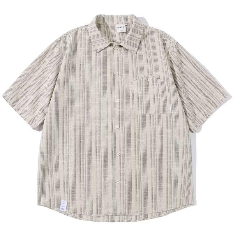 Летняя одежда мужская ретро повседневная рубашка студенческая свободная нишевая дизайнерская забавная новая мужская верхняя часть для ношения на открытом воздухе