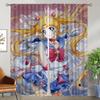 Sailormoons Halloween Decoration Shades Blackout Curtain for Room 2 Panel Elegant Room Curtains Home Interior Curtains Partition