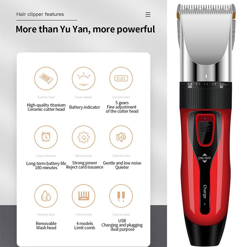 Полный набор, семейная электрическая машинка для стрижки волос, бытовая машинка для стрижки волос для взрослых, детей и детей, электрическая аккумуляторная машинка для парикмахерской, парикмахерский набор