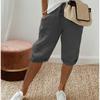 BITCED Women's Cotton & Linen Pockets Elasticated Casual Pants Women's Pants 5 Pants
