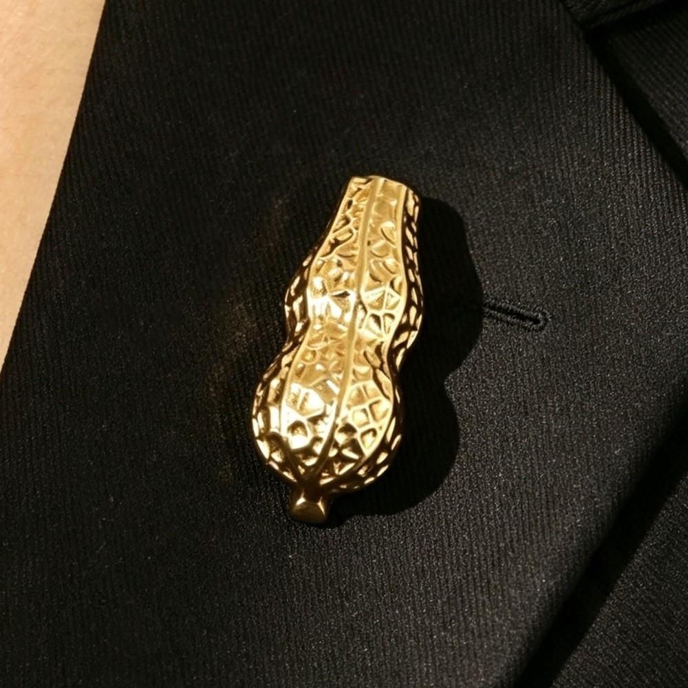 Hollow Design Lapel Pin Creative Flower-Insertable Brooch Vintage Vase Brooch Coat Decor