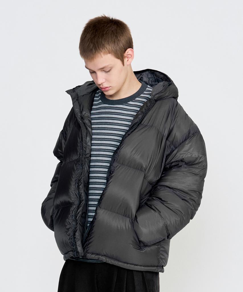 Juan Homme Micro Ripstop Duck Down Padded Jacket (Charcoal)