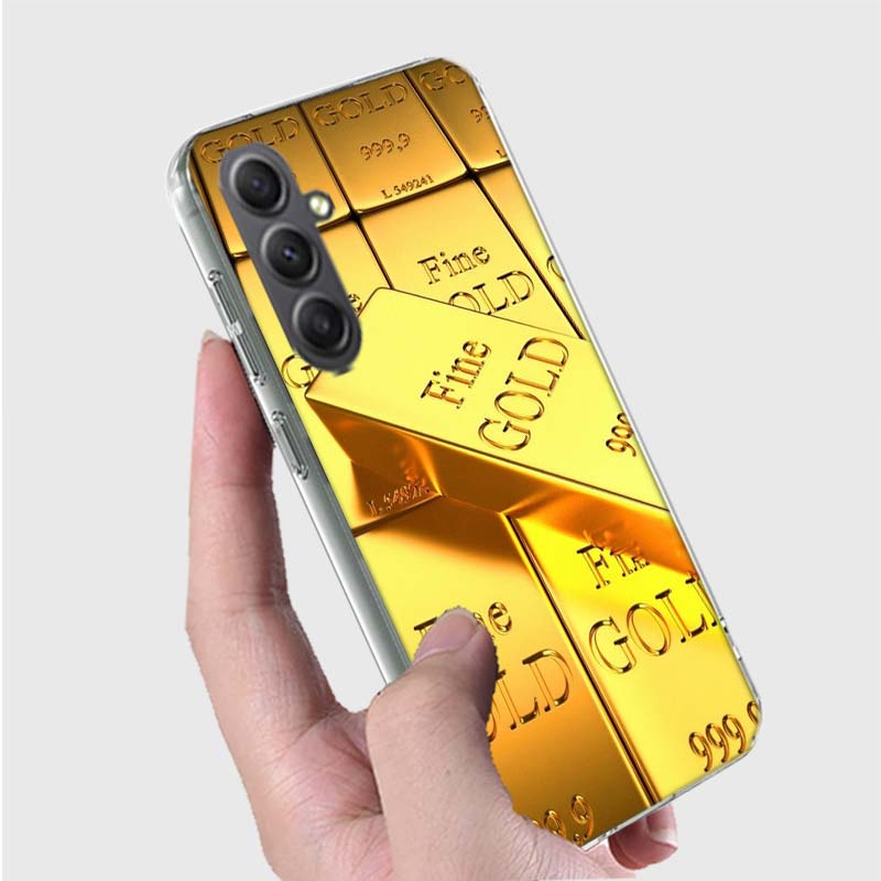 Gold Bar Wealth and Finance Phone Case for Samsung A16 A26 A36 A56 A17 A37 A57 A07 A06 A02S A03 A04S A05S Galaxy Note 20 10 A50S