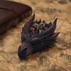 Gothic Home Accessories Dark Dragon Head Storage Tray, Style 3D Printing Carved Stone Effect Organizer Organizer, Fantasy Ornament, for Keys
