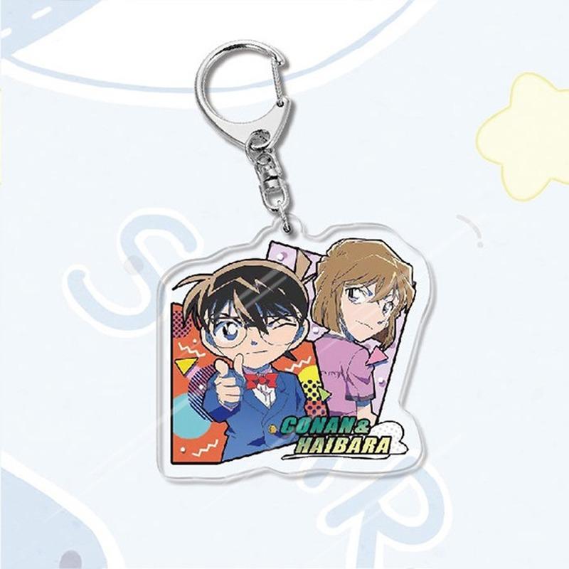 Акриловый брелок в стиле аниме «Детектив Конан», металлическое кольцо, автомобильная сумка, украшение для ключей, аксессуар, подарок, аниме, подарки, кулон