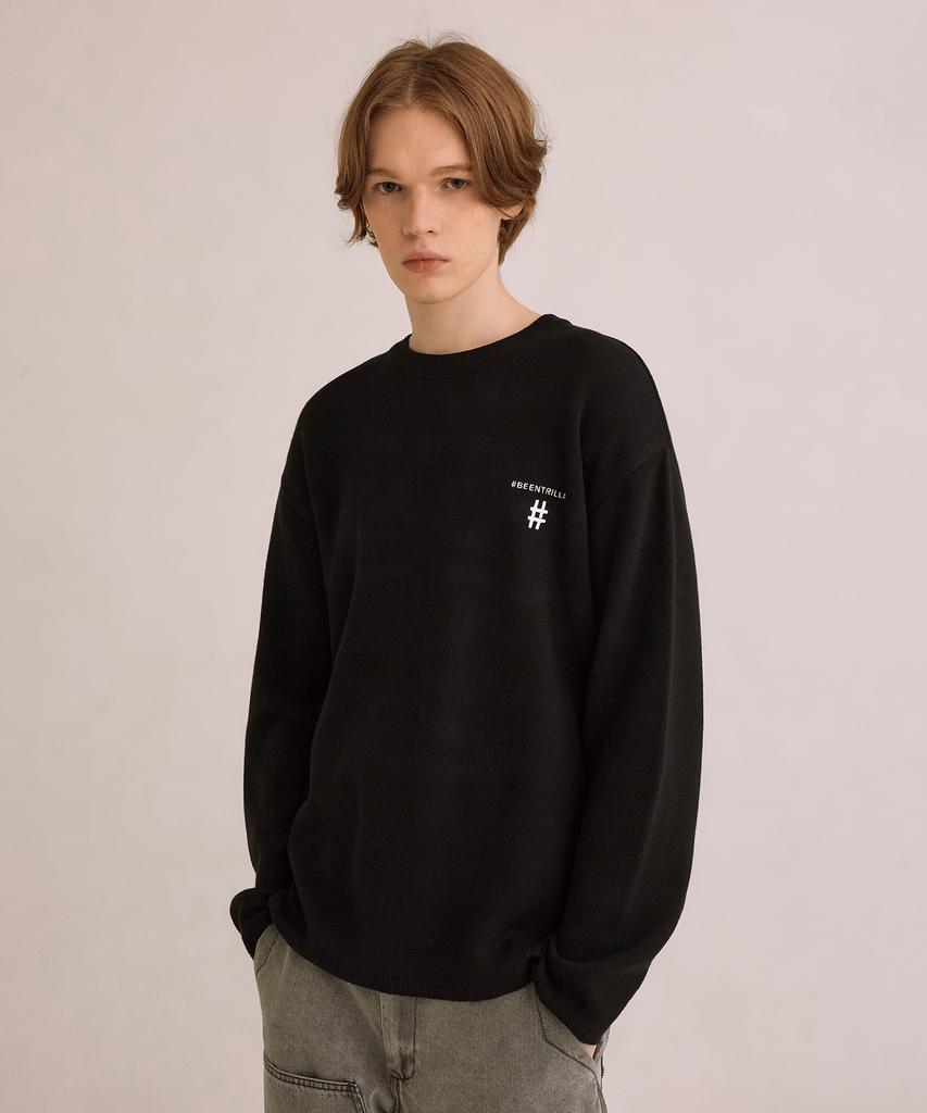 BEENTRILL Технический стандарт Шерстяной Удобная посадка Вязаный (черный)