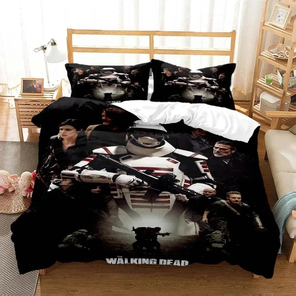 Horror Die Walking Dead Printed Bedding Set Luxury Queen Bedding Set Soft and Comfortable Customized Bedding Set for Boy