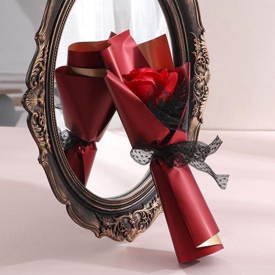 Мыльная роза Эстетичная Не вянущая Не выцветающая Реалистичная Декоративная Свежевыглядящая На День святого Валентина Одиночная