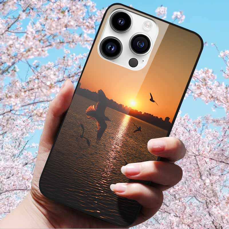 For iPhone 16 Pro Max Case Tempered Glass Hard Fashion Cover Soft Bumper for iPhone 16 Pro Phone Shell Capa iPhone 16 Plus Cases