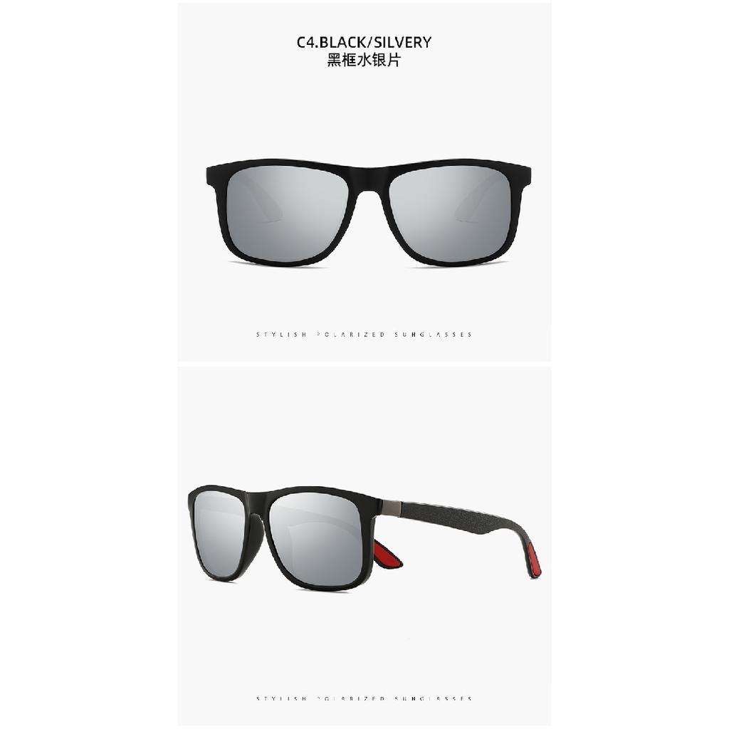 Men's and women's outdoor polarized sunglasses, featuring a classic square frame, UV protection, and vibrant colors