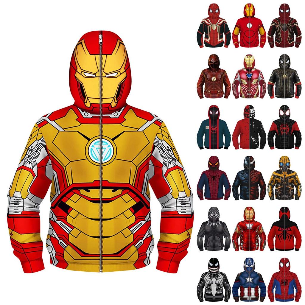 Kids Role Play Masked Long Sleeve Kids Sweatshirt Digital Printing