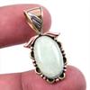 Natural Aquamarine Gemstone 925 Solid Sterling Silver TwoTone Pendant 1.25" J1L23