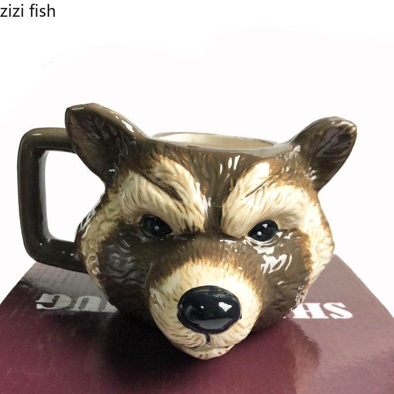 Керамическая чашка для воды с енотом, кофейные чашки, чашки для послеобеденного чая, чашка для молочного чая, кружка для завтрака, кружка для молока, кружки для сока, кофейные кружки