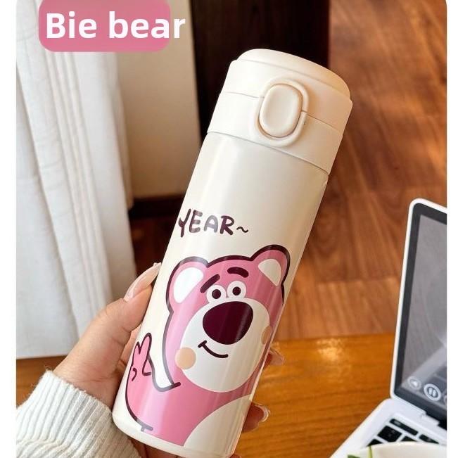 Термофляга Sanrio с клубничным мишкой и откидной крышкой для детей и студентов
