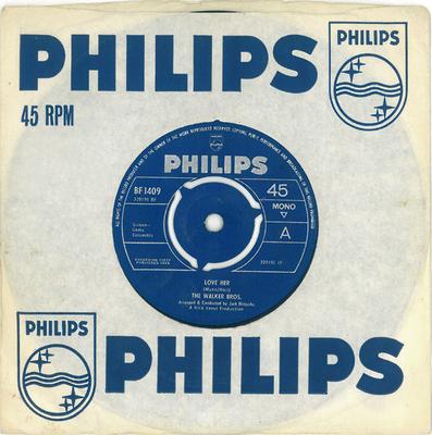 7-дюймовая пластинка BROTHERS - Love Her BF1409 Philips 1965 UK Rock Б/у
