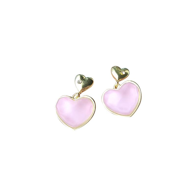 Серьги в стиле ретро с розовой рябью воды, женские серьги, серьги Niche Design Sense 925