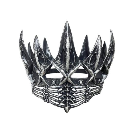 Evil Queen Crown Headband Adult Goth Headpiece for Medieval Halloween Party Masquerade Stage Performance