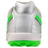 Mizuno Морелия Сала Про Комфортабельный TF (Резиновые шипы) Прочные нескользящие футбольные бутсы унисекс, серебристо-зеленые, Q1GB2513