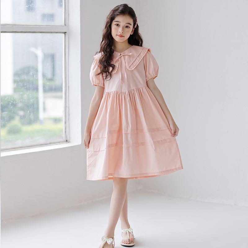 Girls' Fashionable Dress - Summer Children's Pink Sweet Princess Dress
