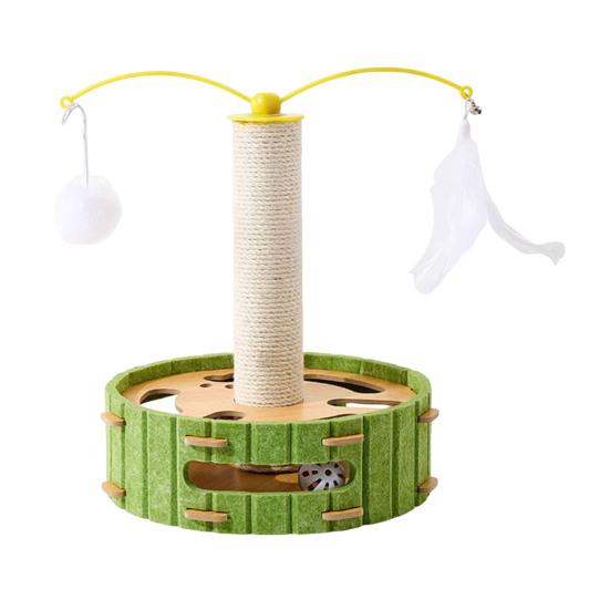 Коробка для обогащения кошек, интерактивная пилка для когтей, игрушка-головоломка с звенящими шариками, когтеточка-лабиринт для домашних кошек, царапай и играй