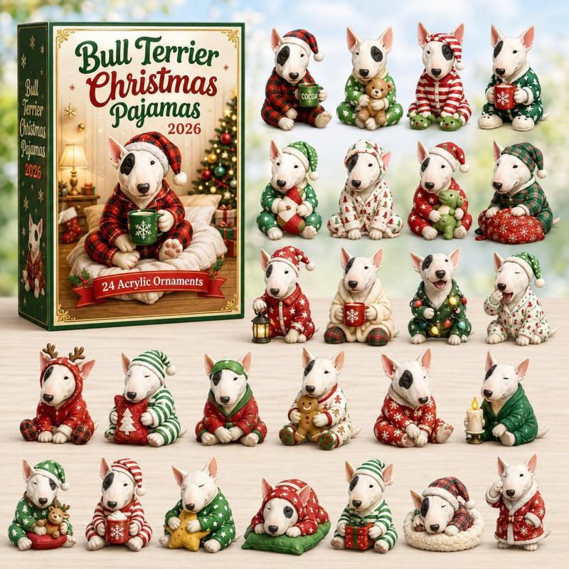 2026 Dog-Themed Christmas Advent Calendar Acrylic Blind Box Gift Kids Adults Decorative Hanging Ornament